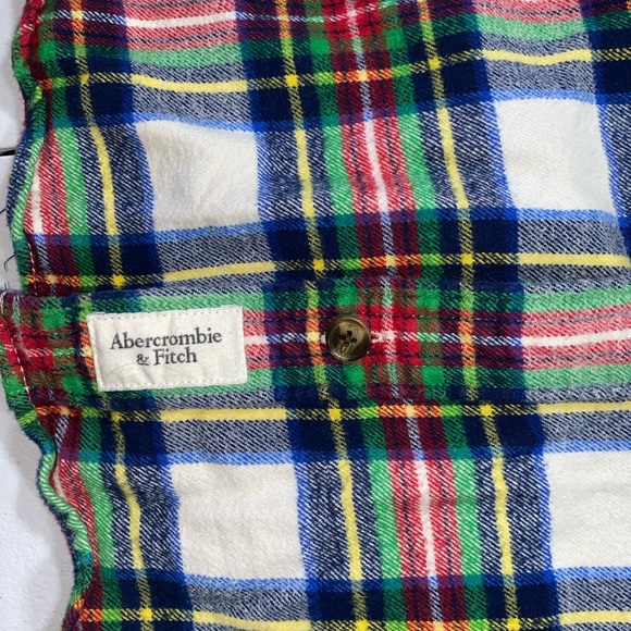 Abercrombie & Fitch Muscle Plaid Flannel Shirt | Size Large - Picture 8 of 11